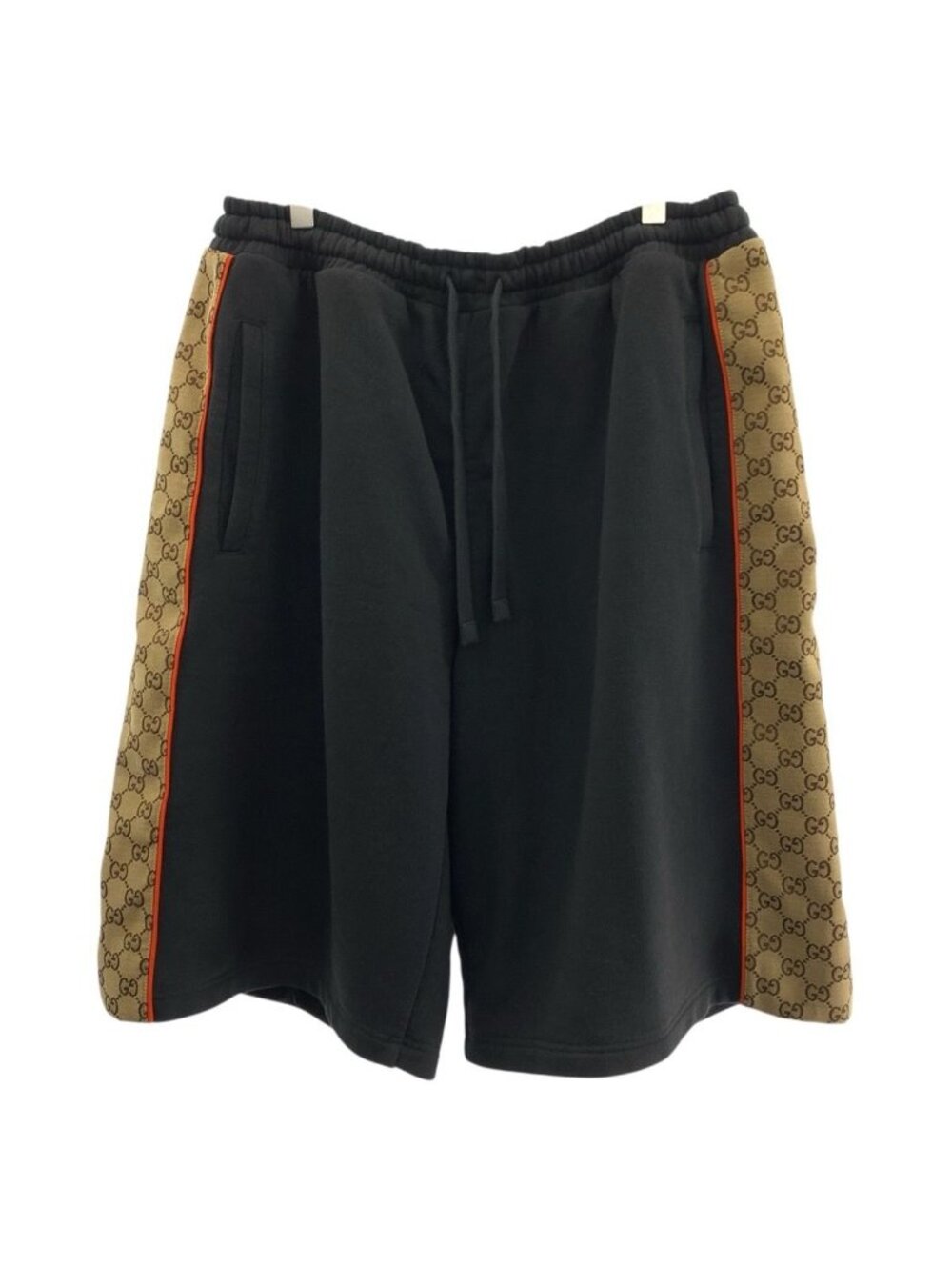 Gucci GG Insert Black Dark Gray Cotton Shorts L